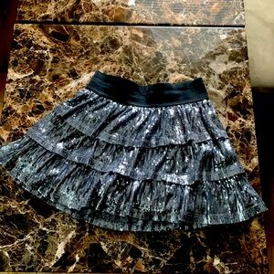 Gray silver sequin skirt Size 10 Girls